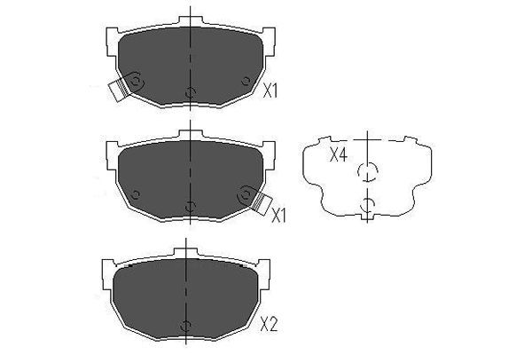 KAVO PARTS Комплект тормозных колодок, дисковый тормоз KBP-3007